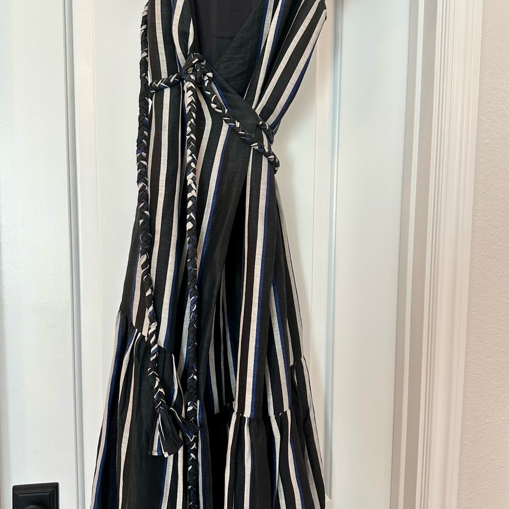 Apiece Apart Striped Ruffle Maxi Dress - Picture 5 of 7
